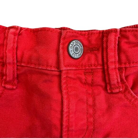 GAP Toddler Red Denim Cut Off Shorts - Picture 8 of 9